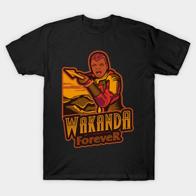 Wakanda Forever T-Shirt by dayaganggu